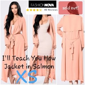 Fashion Nova I'll Teach You How Jacket - SALMON